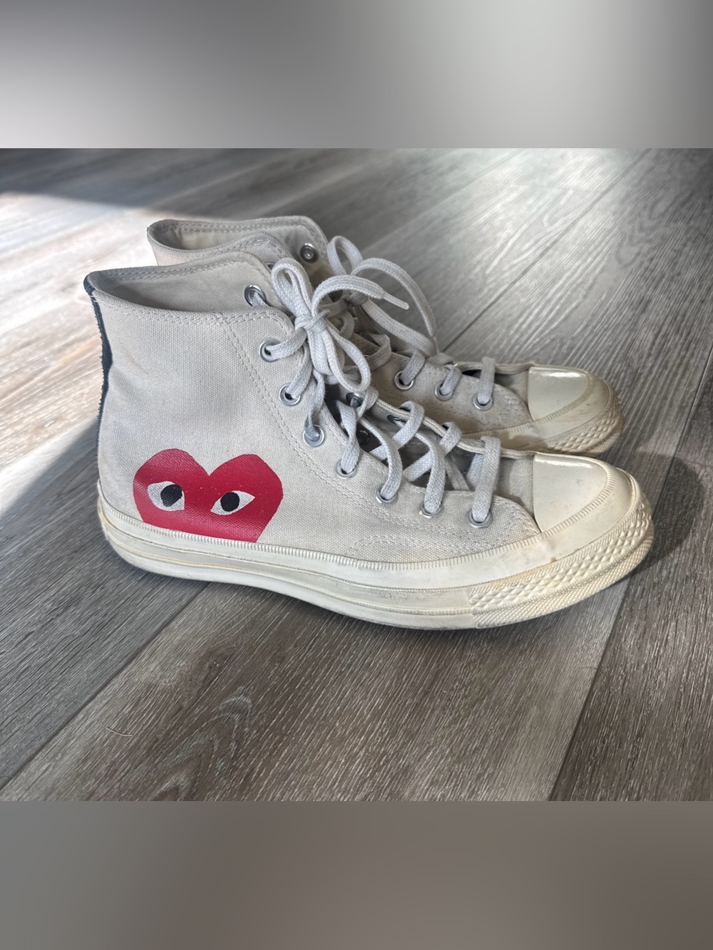 Converse x Comme des Garcons CDG Play Chuck 70 Hi Top White Women’s 8 Men’s 6